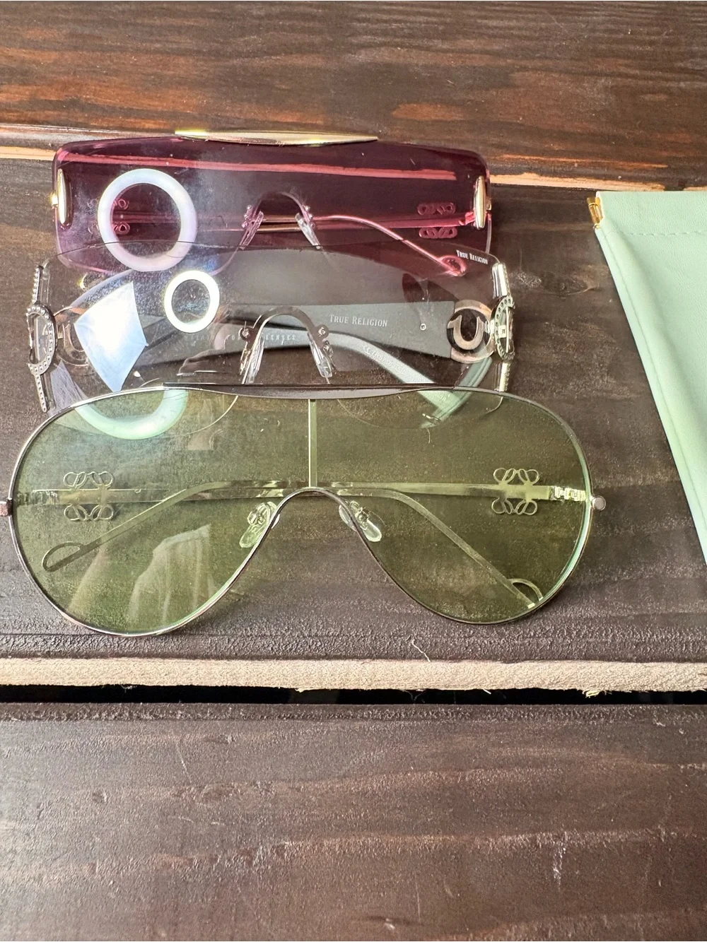 Women's Gradient Aviator Sunglasses - Pink Lenses
